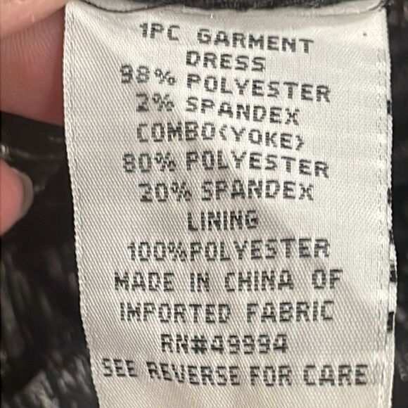 NWOT R&M Richards black and grey sheer layered dress. Size 8 M medium - Picture 9 of 10